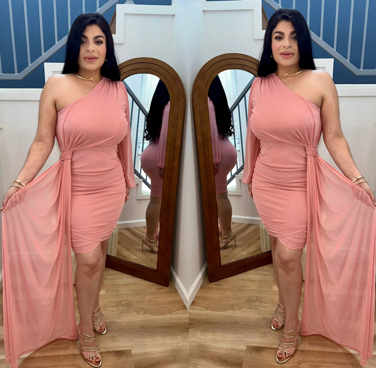 Princess Ruched Midi Dress