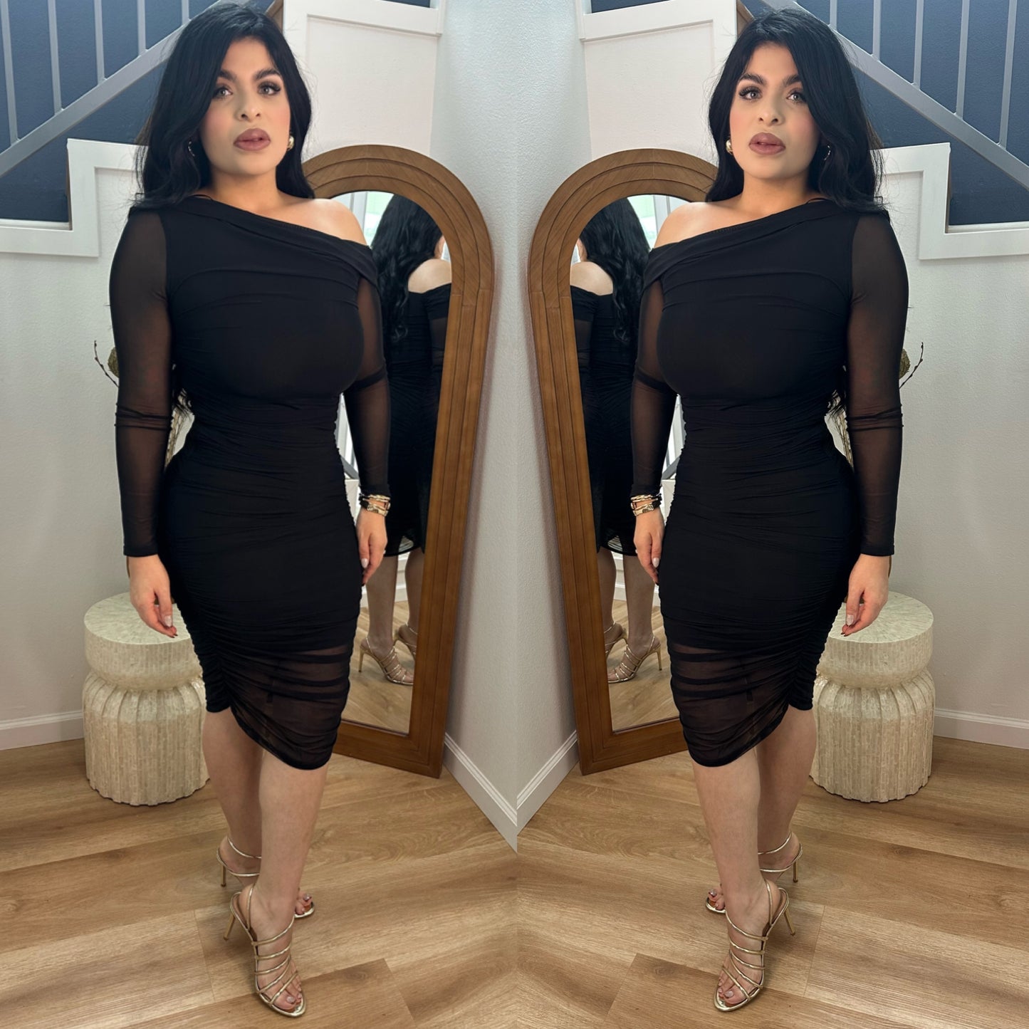 Natalie’s Black Midi Dress