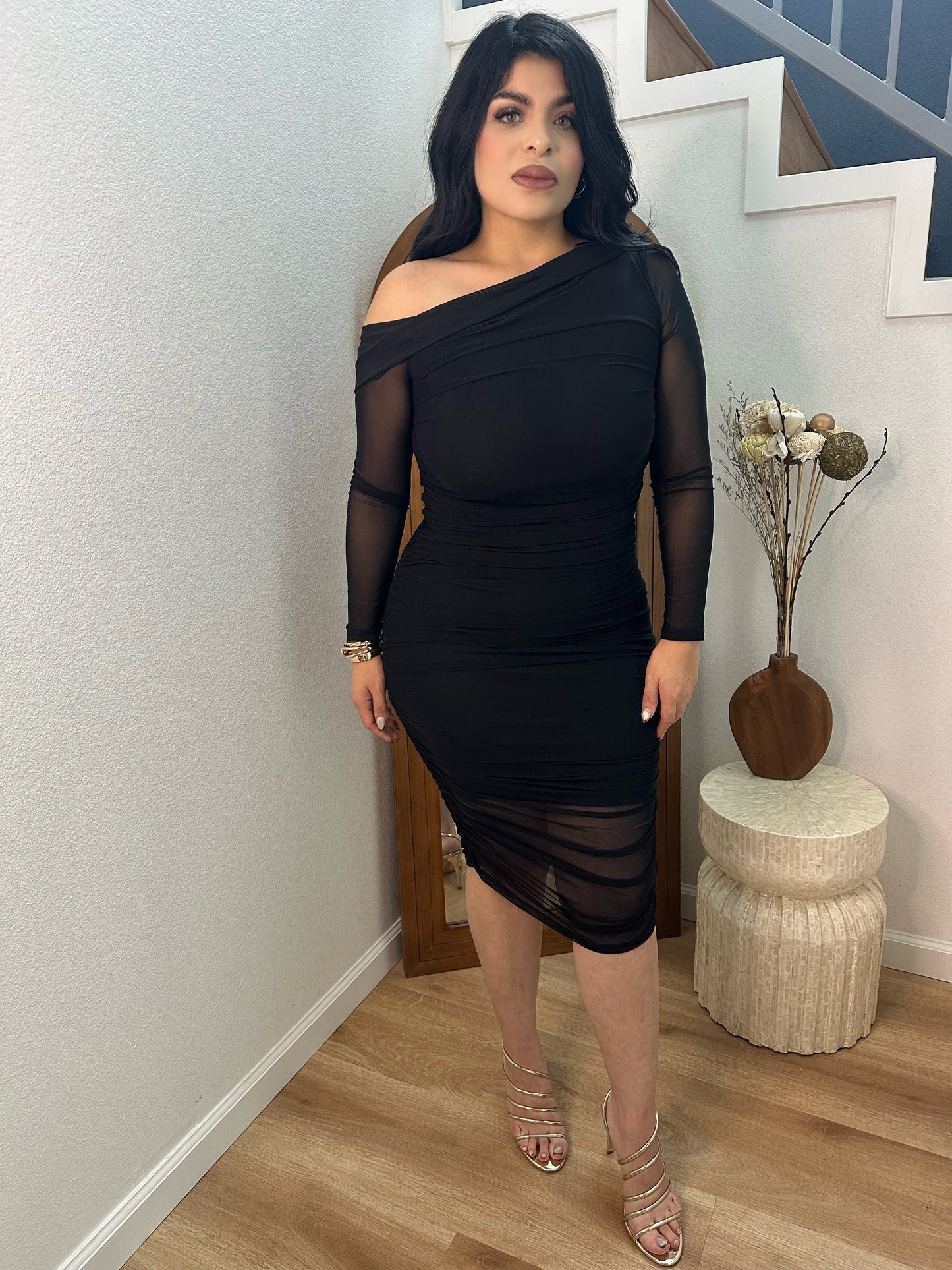 Natalie’s Black Midi Dress