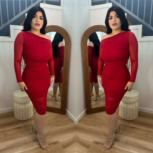 Natalie’s Red Midi Dress