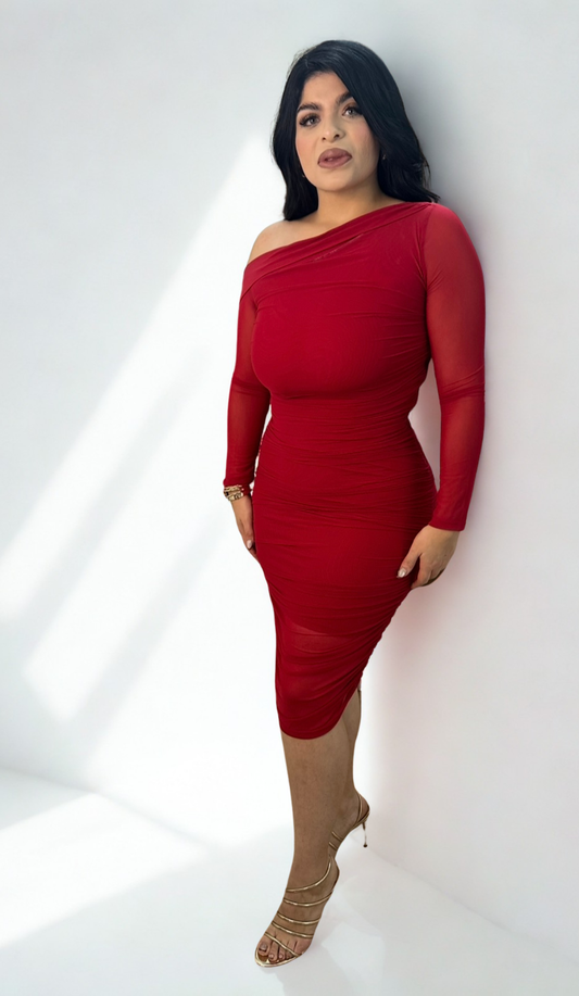 Natalie’s Red Midi Dress