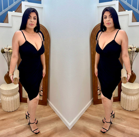 Fancy Ruched Bodycon Midi Dress