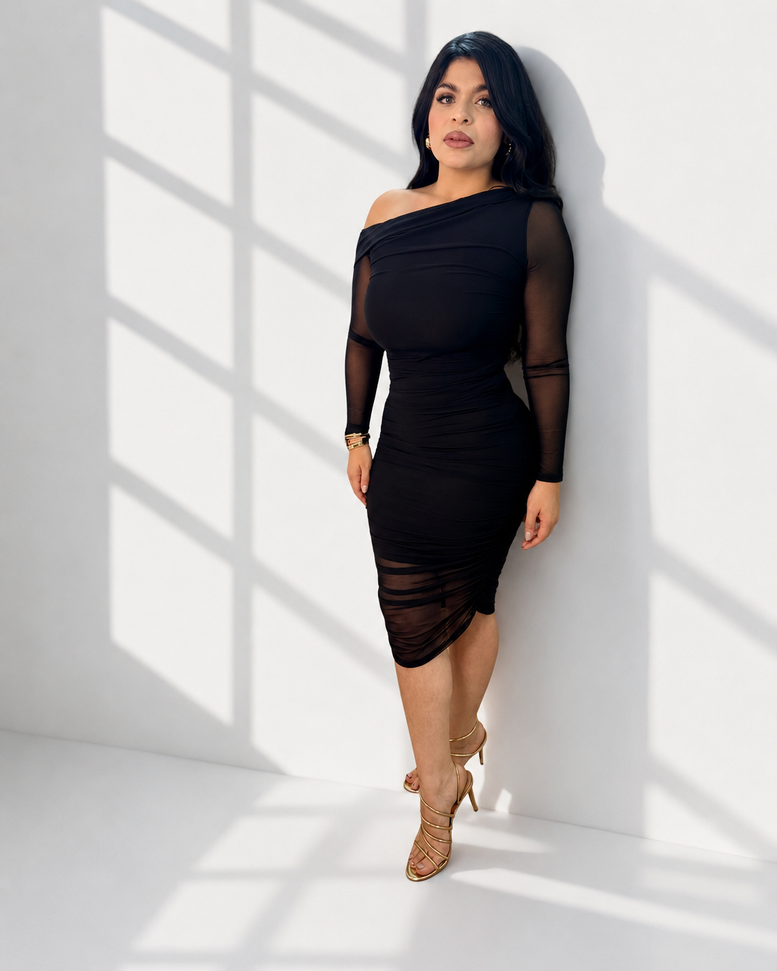 Natalie’s Black Midi Dress