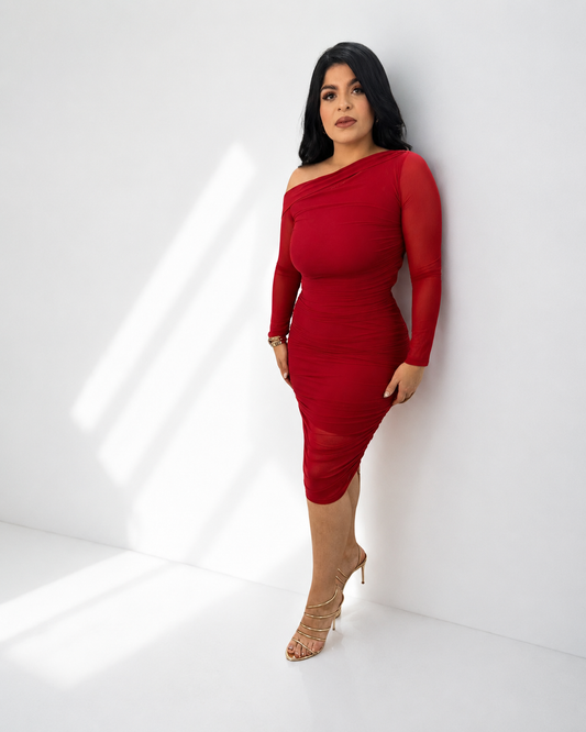 Natalie’s Red Midi Dress